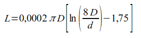 single loop inductance formula