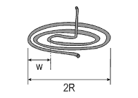 Flat coil inductance