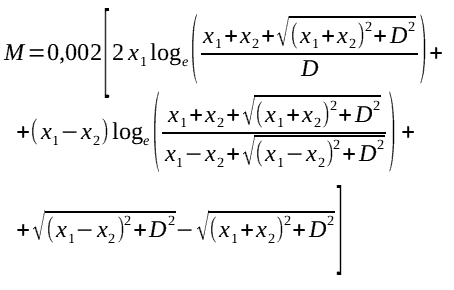 equation for mutual inductance of two unequal wires