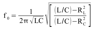 LRC circuit resonance frequency